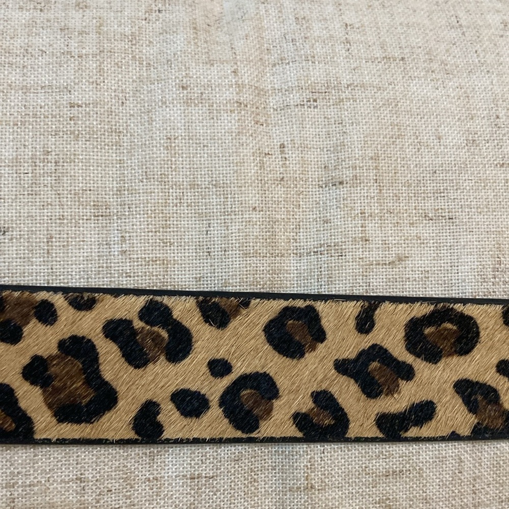 Leopard Print Belt with Gold Buckle - Picture 7 of 15